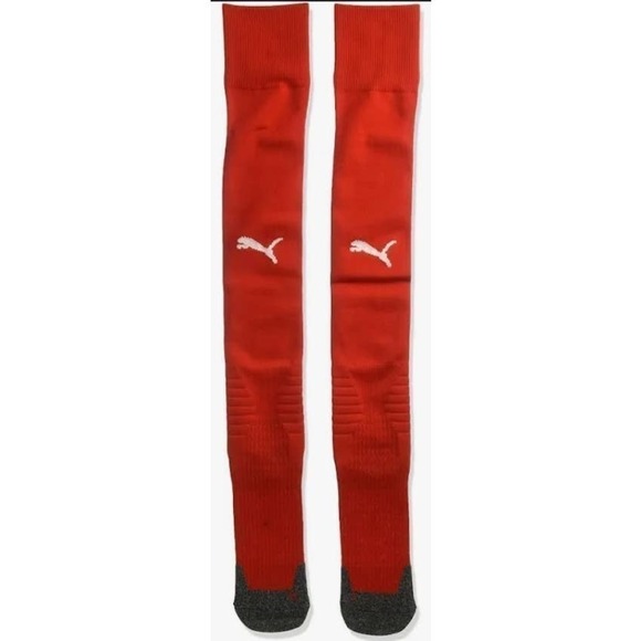 Puma Team Liga Red Knee High Socks Size US 3.5-6 - Picture 6 of 9